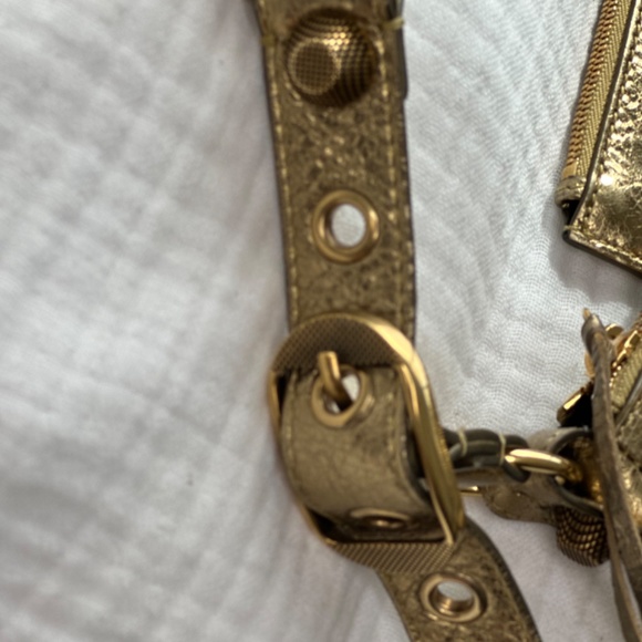 BALENCIAGA Cagole XS Studded Metallic Shoulder Bag - Picture 4 of 9